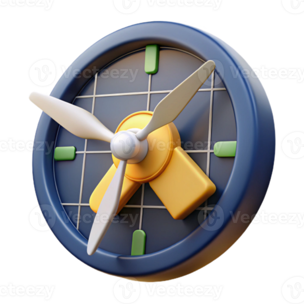 Render Propeller Clock Graphic Design Element png