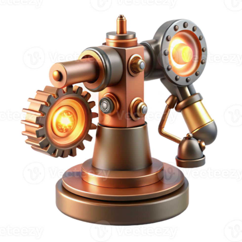 Steampunk Gear Machine Illustration png