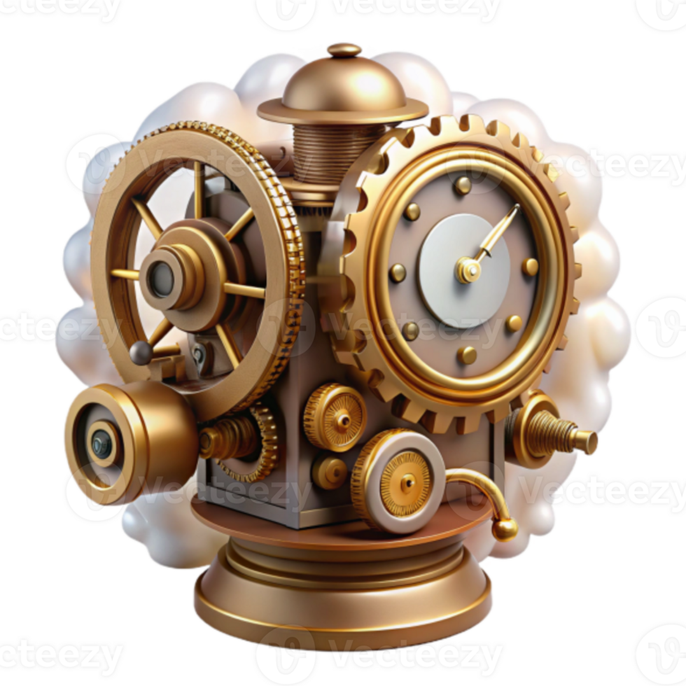 Steampunk Clockwork Mechanism Illustration png