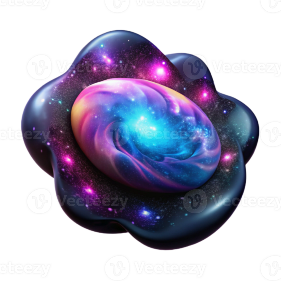 Cosmic Nebula Illustration Abstract Galaxy Swirl in Dark Space png
