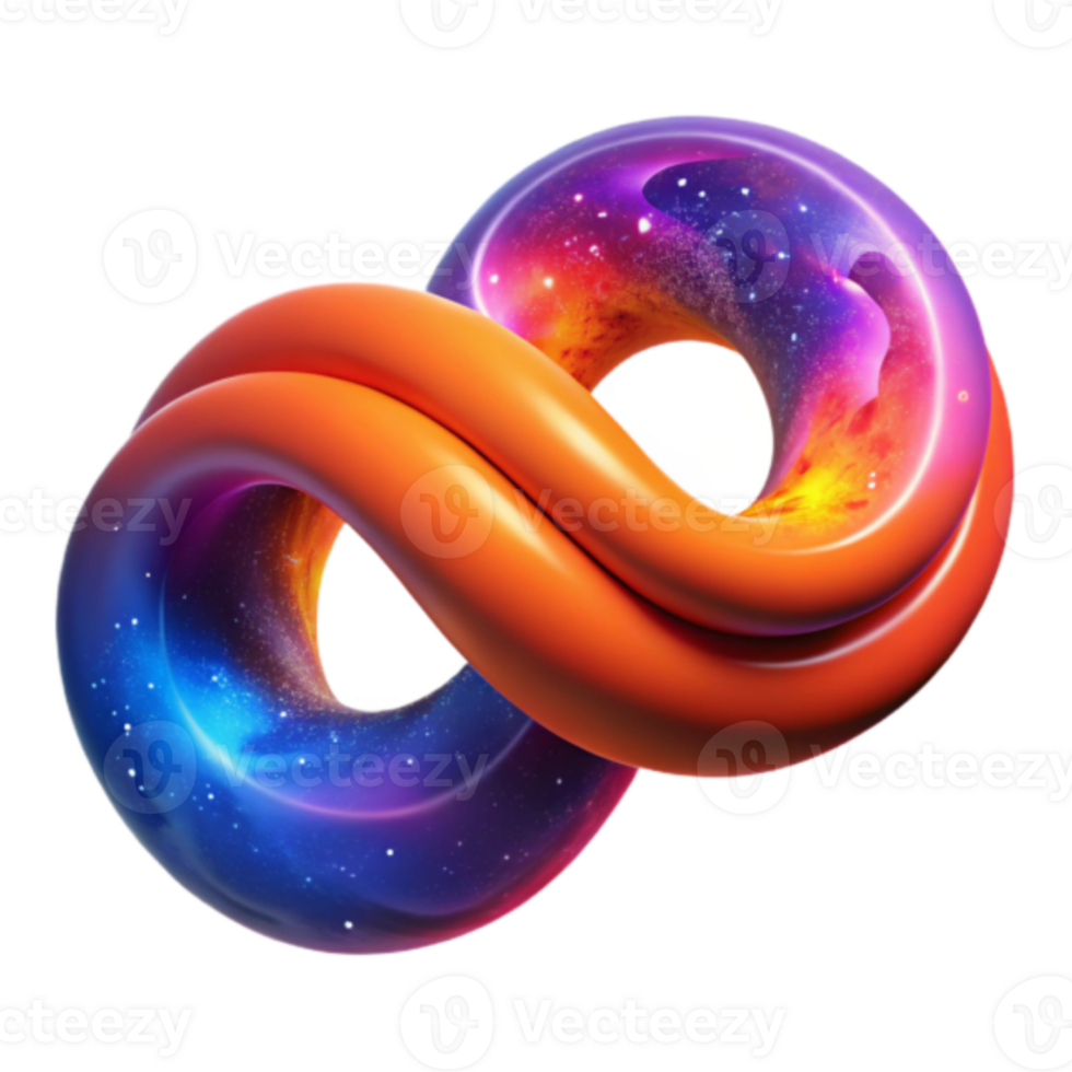 Cosmic Infinity Loop Render Abstract Background Image png