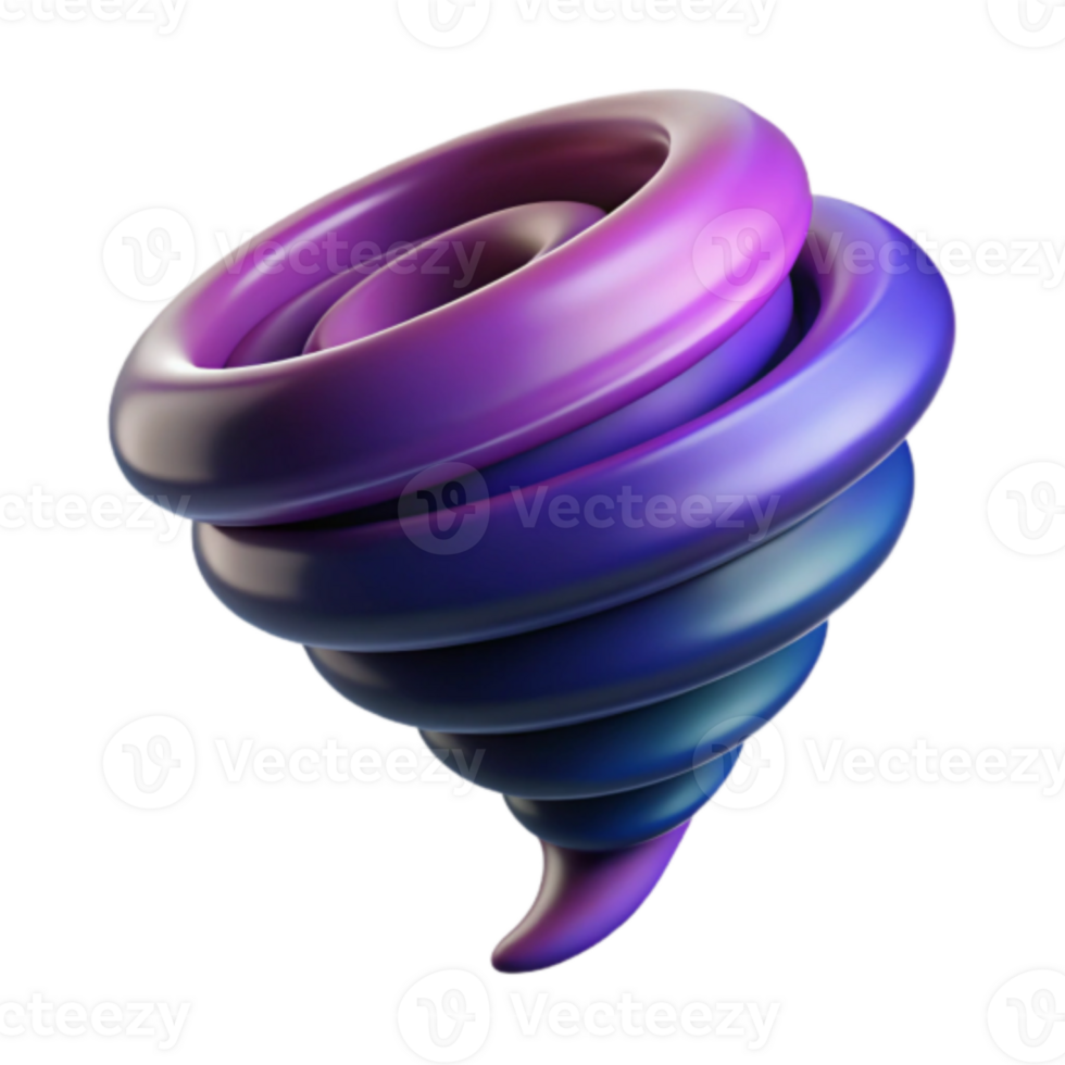 Abstract Render Purple Blue Swirling Vortex Illustration png
