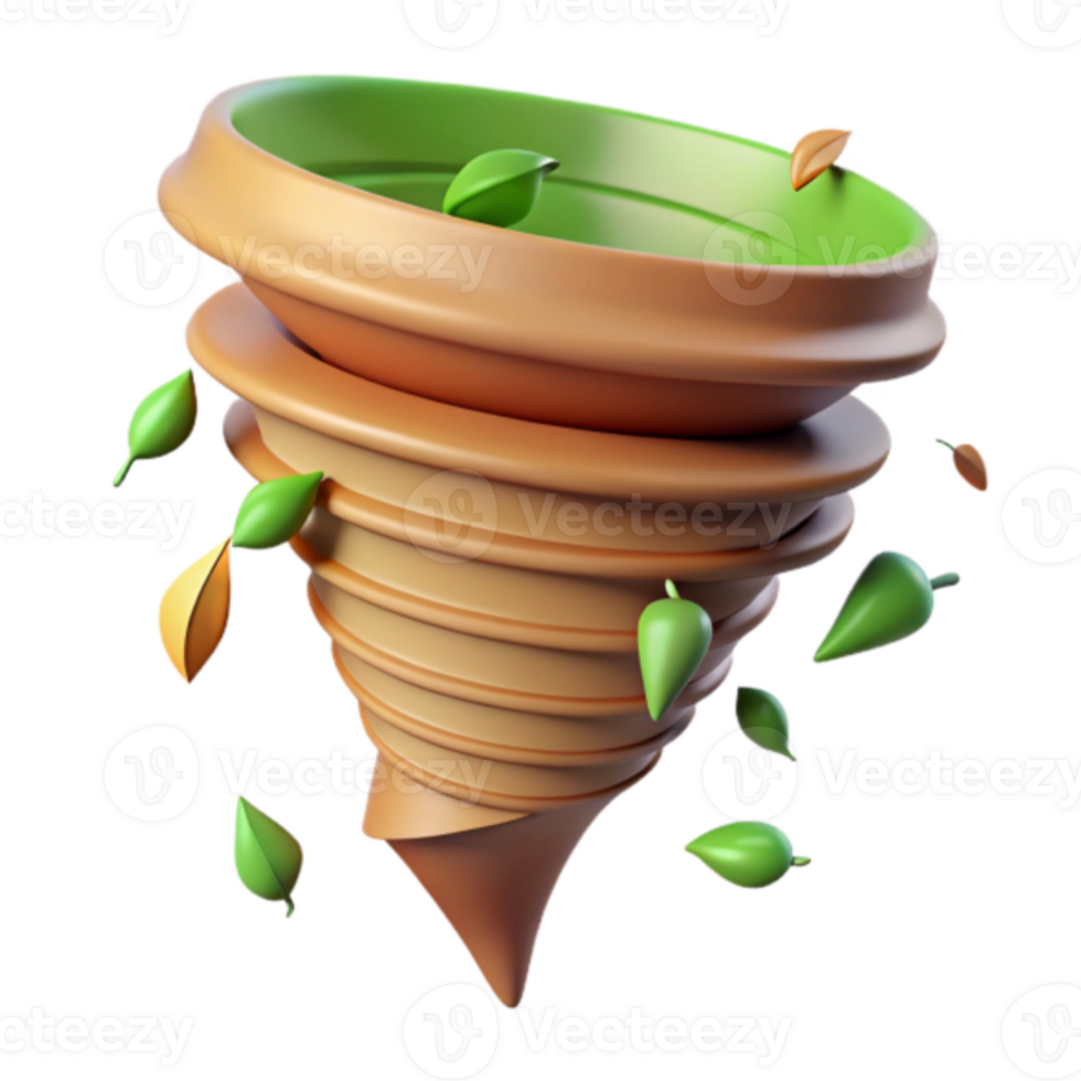 Whirlwind of Leaves Illustration png
