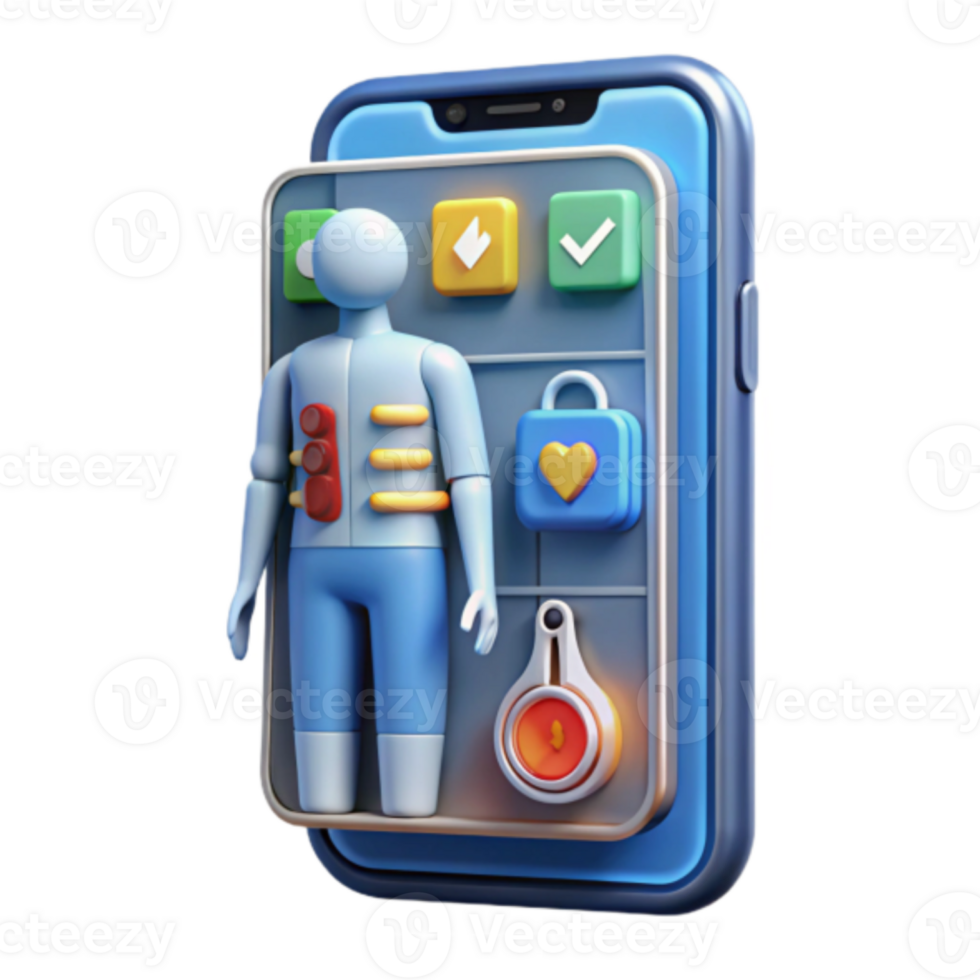 Illustration Mobile App Health Monitoring Interface Design png