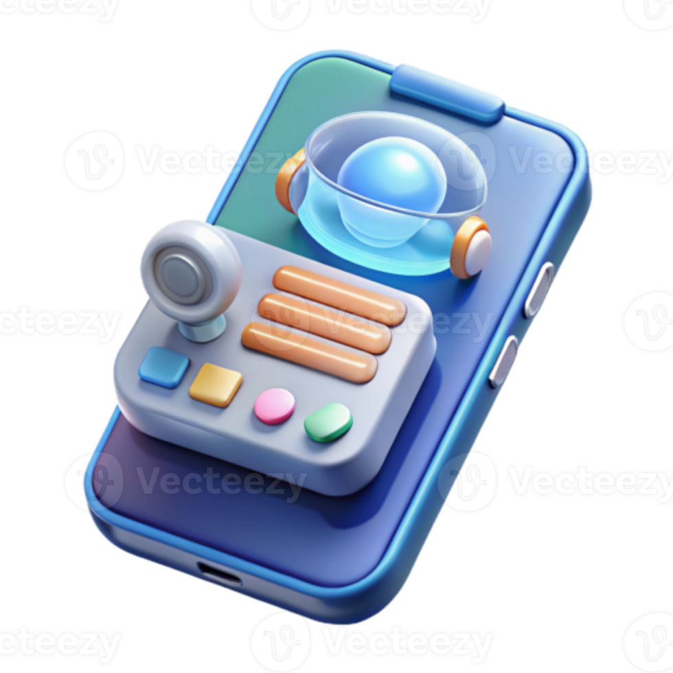 Illustration Mobile Gaming Controller Joystick App Gamepad Buttons png