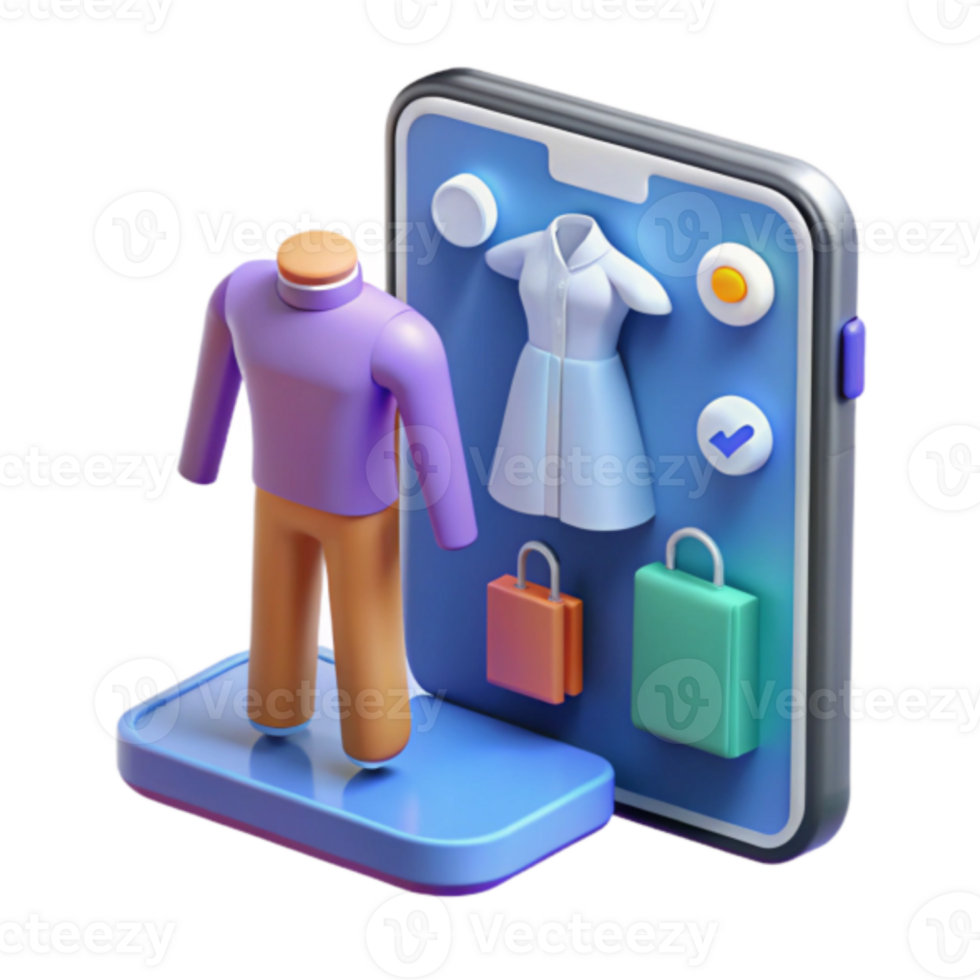 Illustration Online Shopping Mobile App Apparel Fashion Retail Ecommerce png