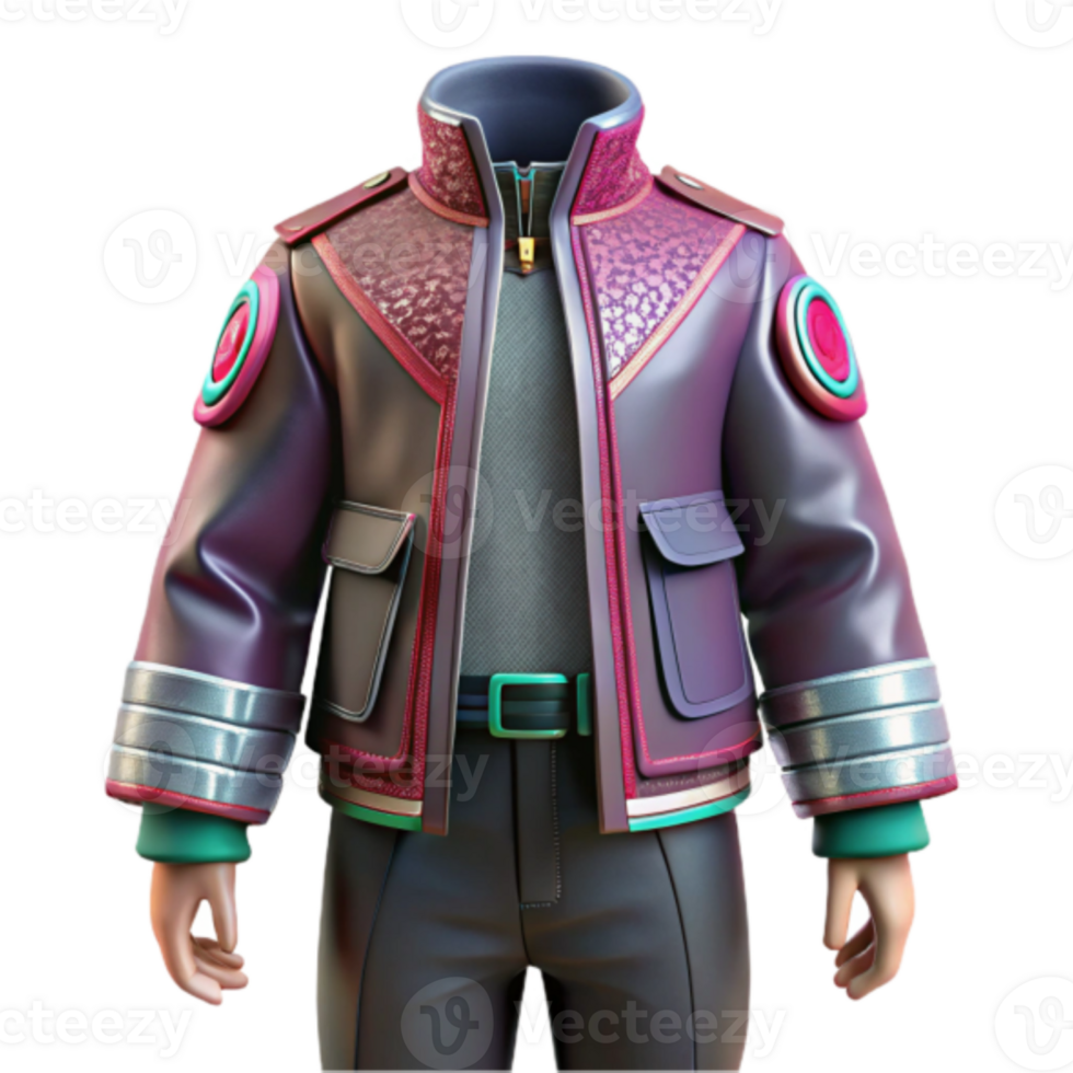 futurista render do uma à moda Jaqueta png