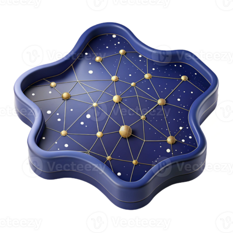 Abstract Render of a Star-Shaped Network Constellation png
