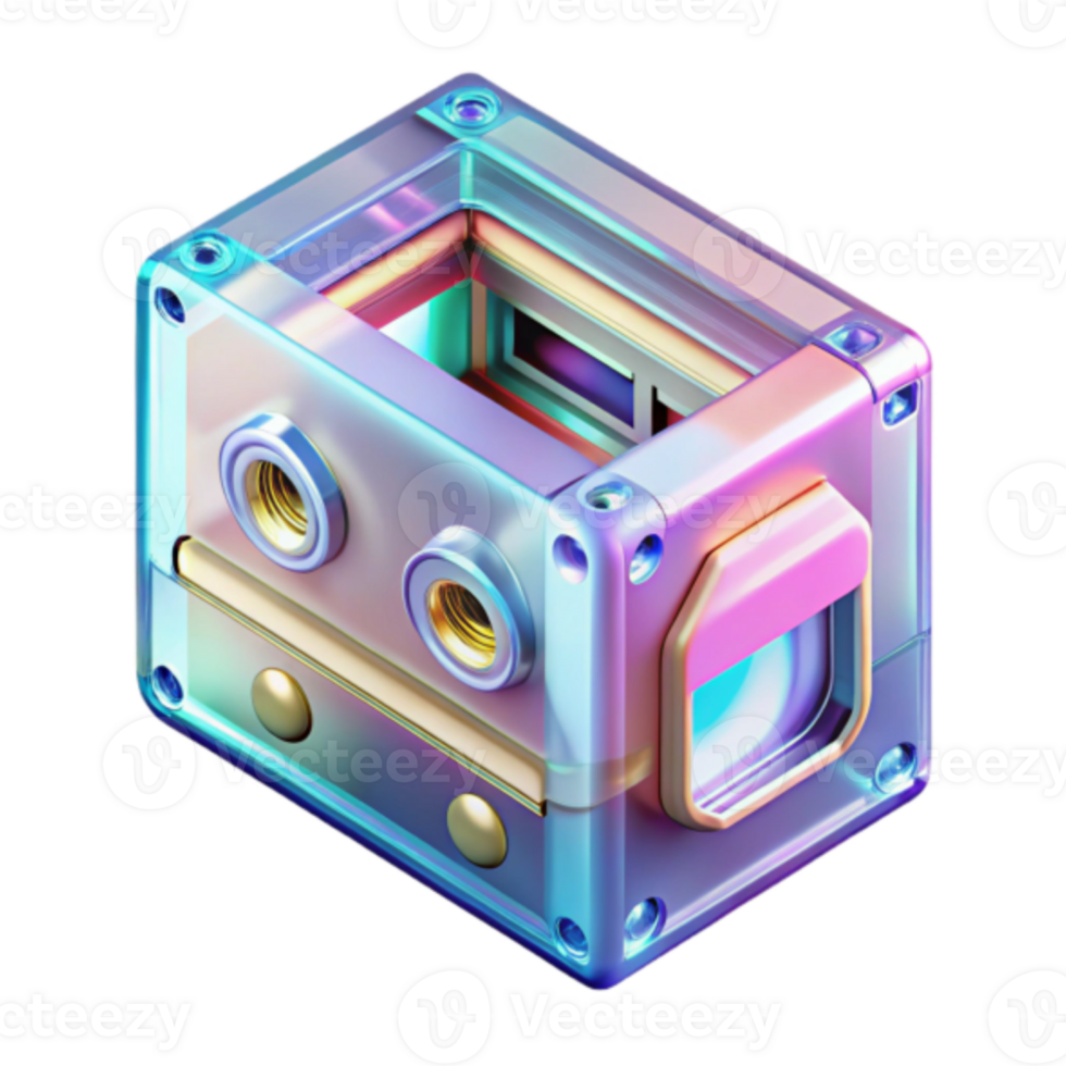 Render of a Futuristic Cassette Tape Device png