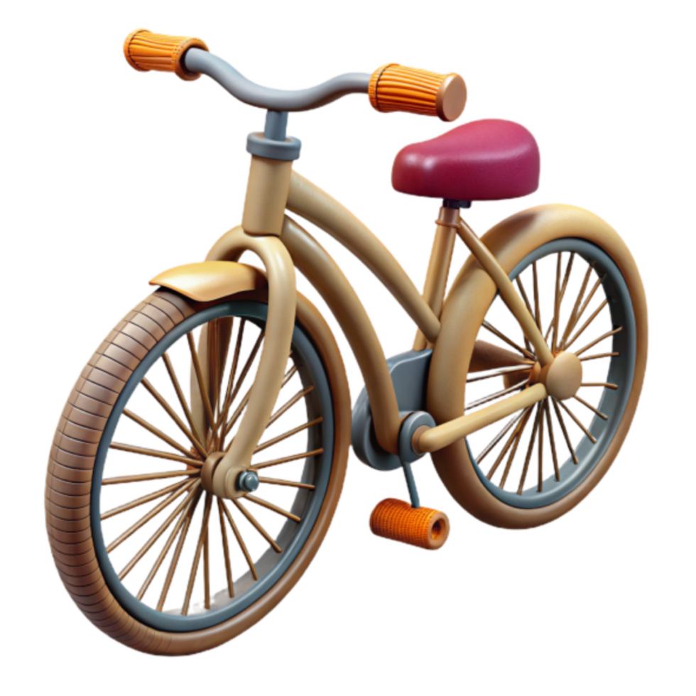 Tan Model of a Childs Bicycle Illustration png