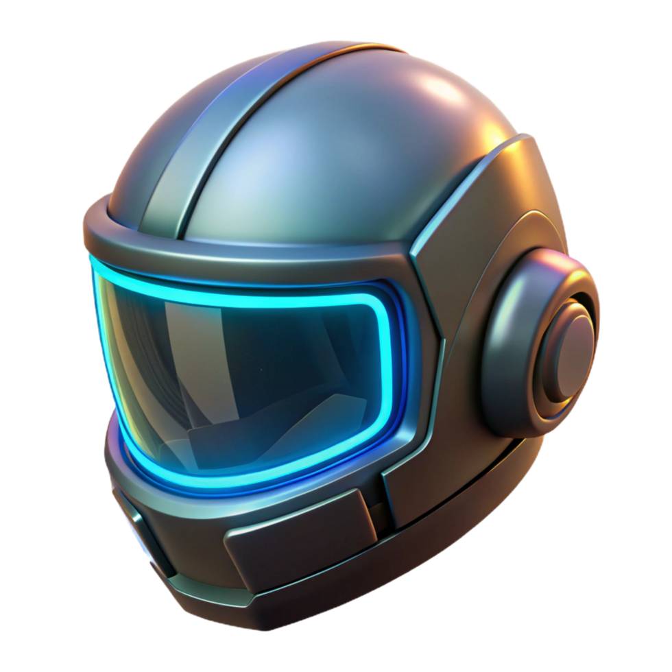 Futuristic Helmet Design with Advanced Mechanics and Dynamic Form png