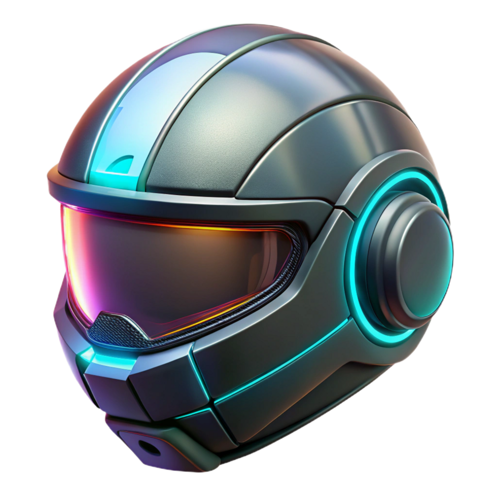 Futuristic Helmet Design in a Visionary Three Dimensional Render of Innovation png