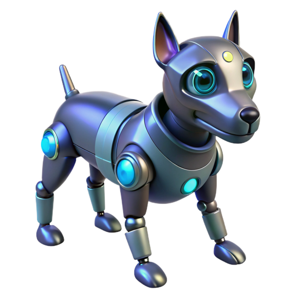 Cybernetic Canine Robot Dog A futuristic canine crafted as a robot dog, navigating the digital realm with precision. png