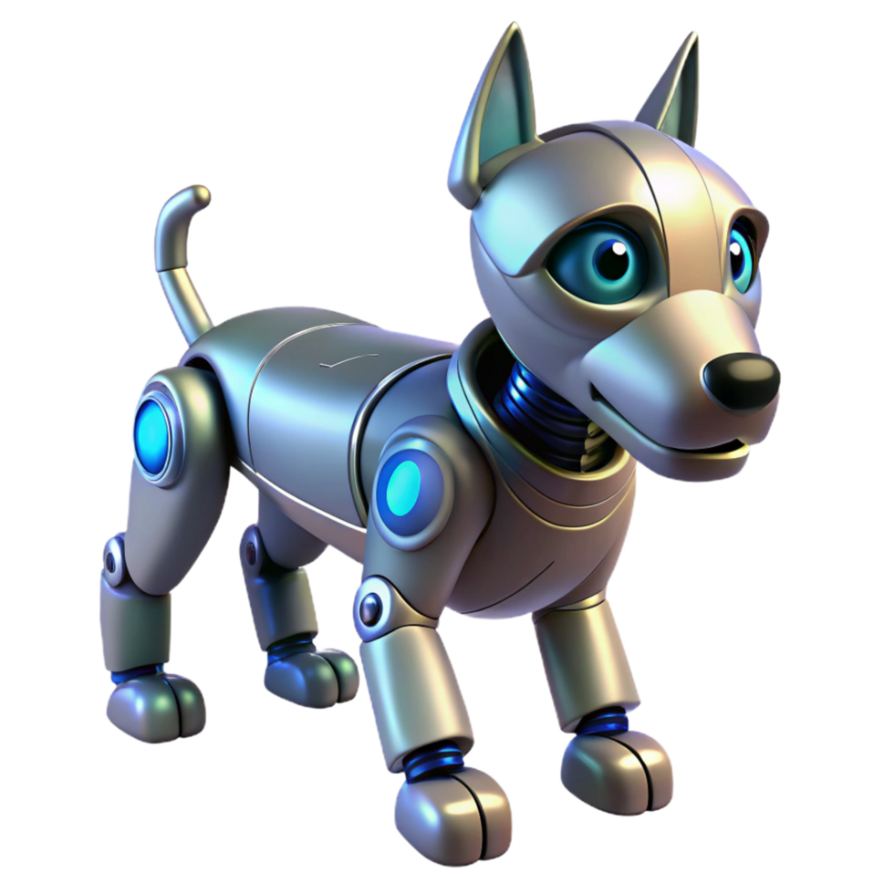 Robotic Canine 3D Model A futuristic canine crafted in a stunning three-dimensional model, showcasing advanced design. png