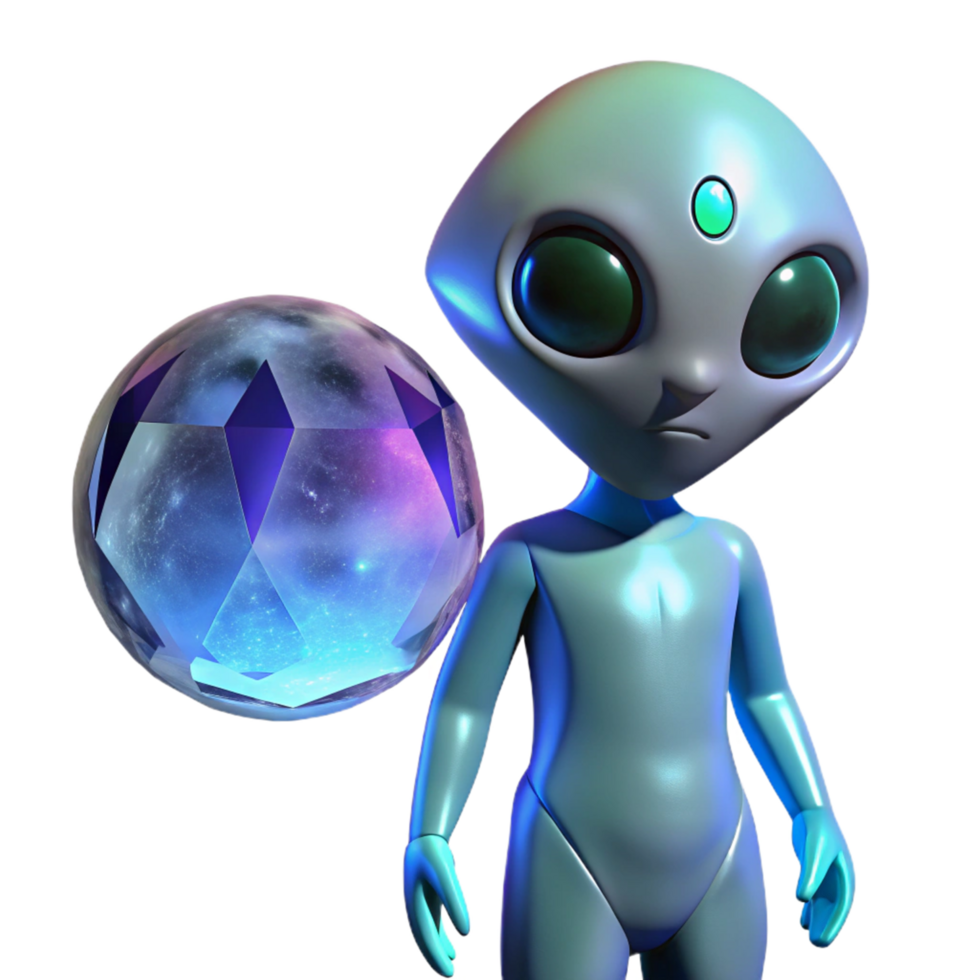 Alien Cosmic Orb in a Futuristic Three Dimensional Scene of Exploration png