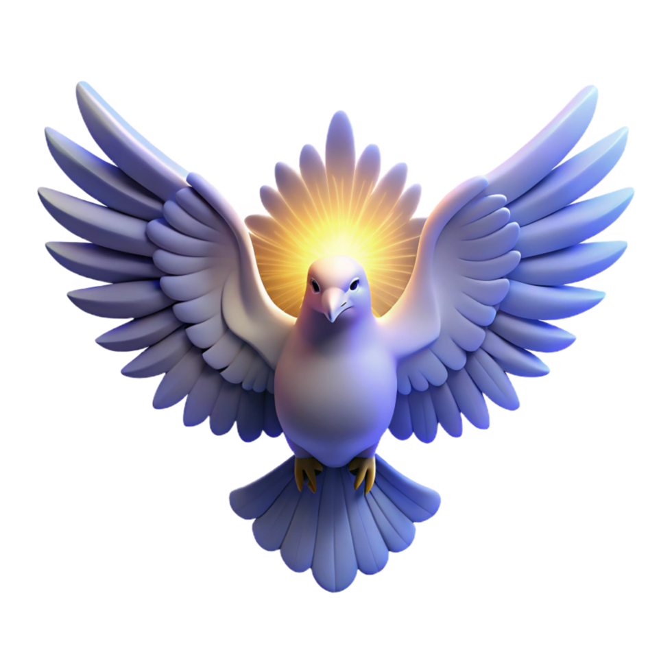 Dove, Wings, Light, Peace, Symbol, Holy Spirit, Spiritual, Religion, Faith, Hope A serene depiction of a dove navigating a world of light, capturing the essence of peace in a digital world. png
