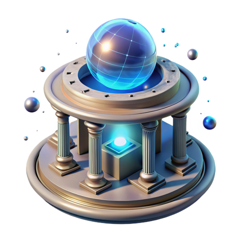 global red templo de datos un visionario representación de un templo hecho a mano para un global red, capturar el esencia de conectividad en un digital mundo. png