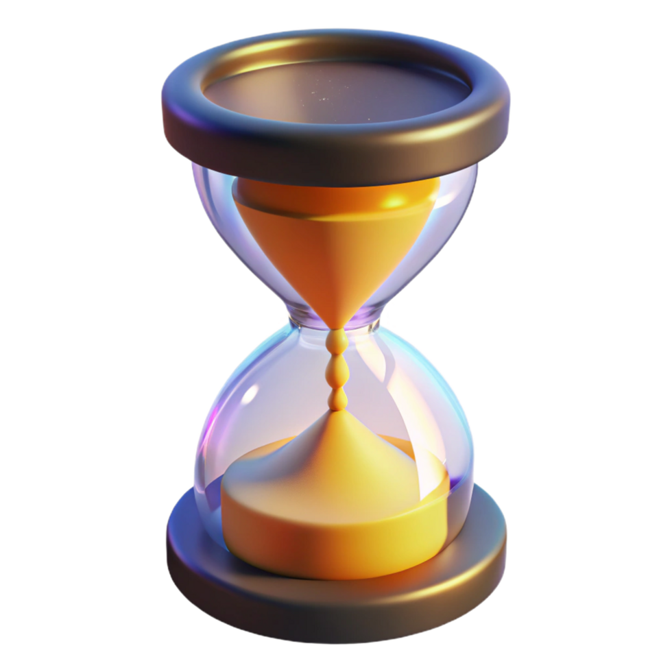 Time Management Hourglass Concept in a Thoughtful Three Dimensional Scene of Enchantment png
