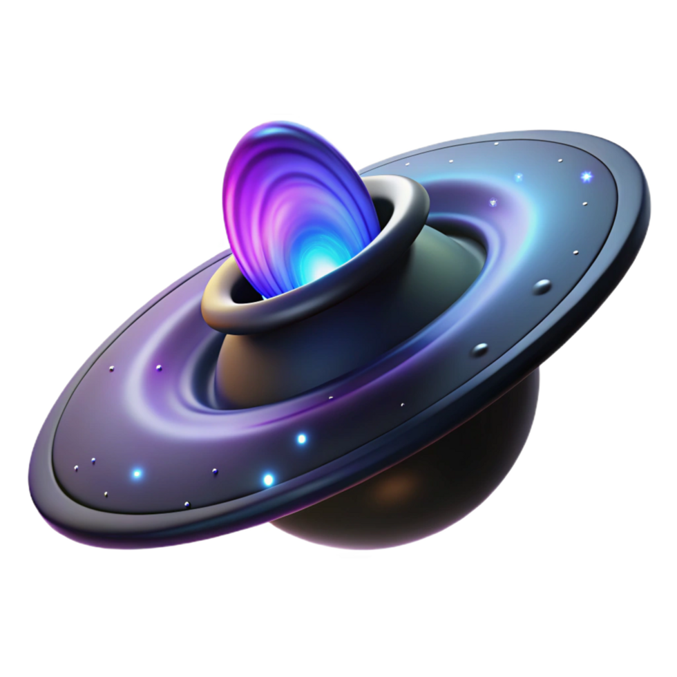 Cosmic Vessel A 3D Render - A mystical 3D render of a vessel with cosmic elements capturing its celestial beauty and ethereal presence png