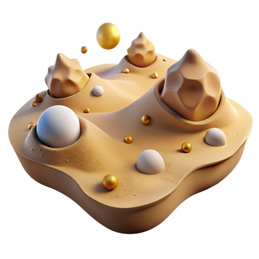resumen 3d arena duna con esferas - Abstract 3d Sand Dune With Spheres A Conceptual 3d Artwork Featuring Abstract Sand Dunes With Spheres Creating A Dynamic And Modern Visual Composition Free Png 