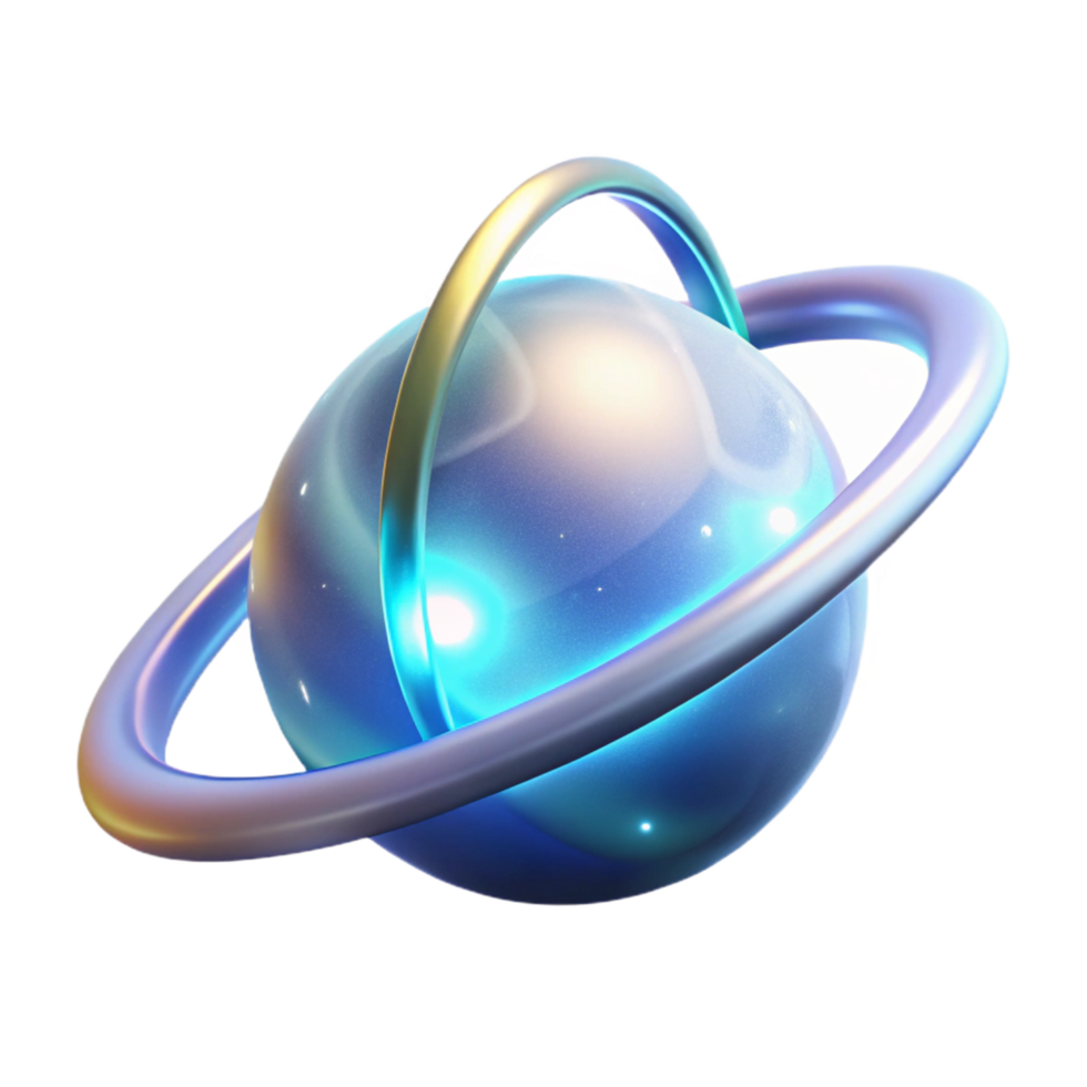 Celestial Orb Rings and Glow in a Mesmerizing Three Dimensional Scene of Enchantment png