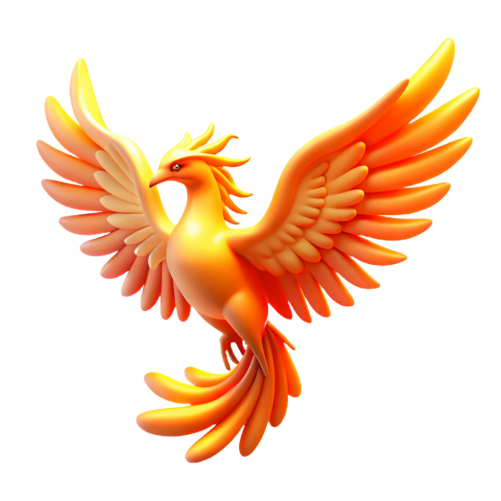 Majestic Phoenix with Wings of Fire in a Mystical Setting with Enchanting Atmosphere png
