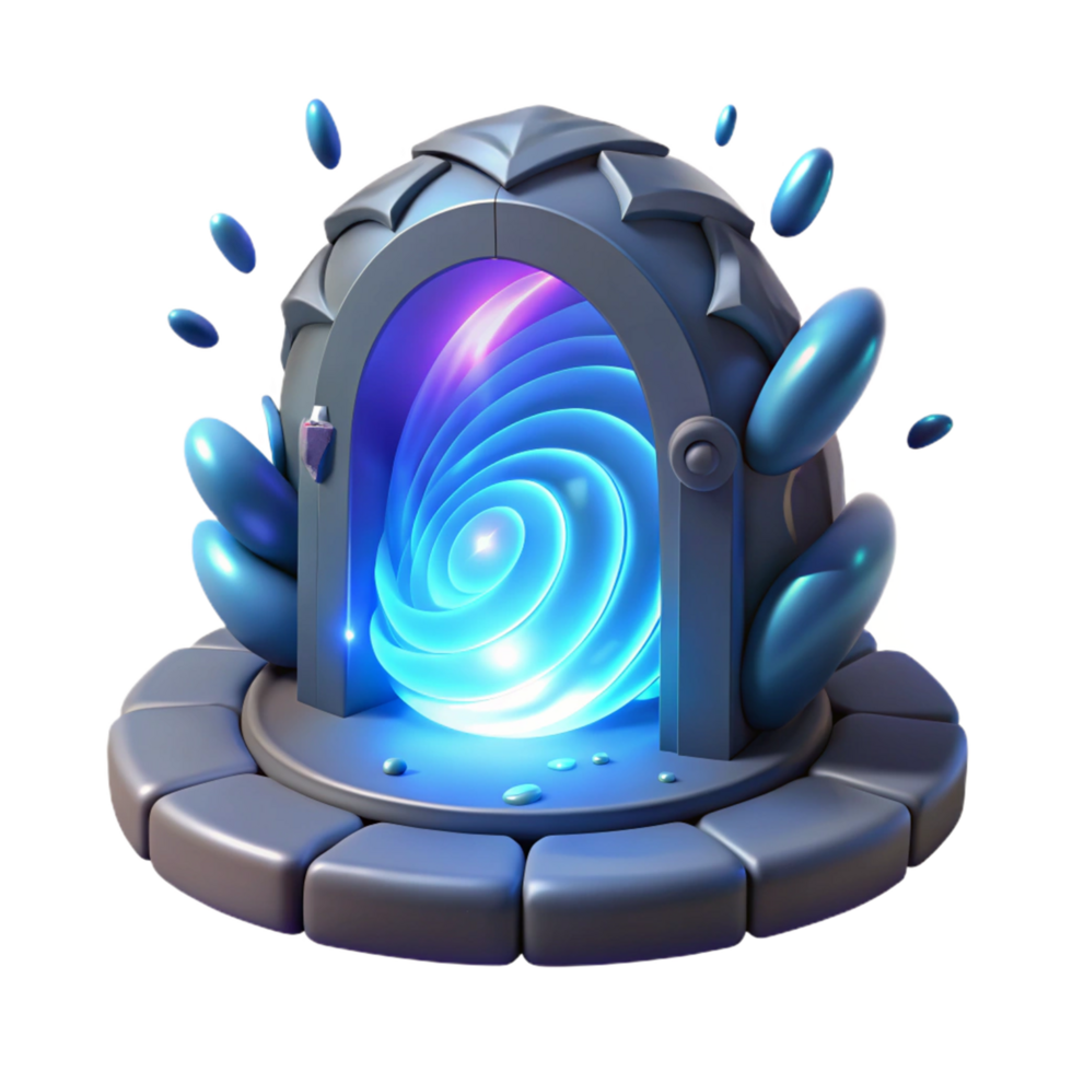 Mystic Portal Spiral Energy in a Magical Three Dimensional Scene of Enchantment png