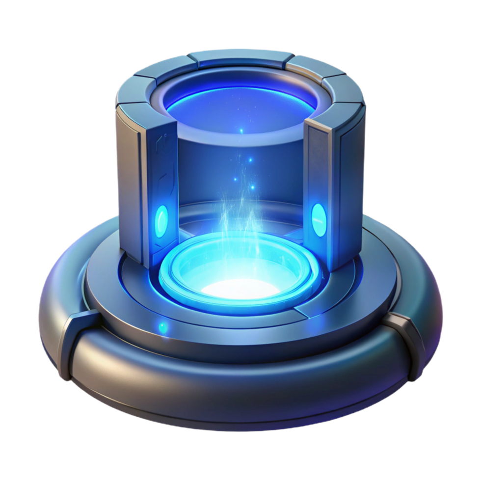 Futuristic Energy Core Sci-Fi Design A dynamic depiction of an energy core crafted for a sci-fi world, capturing the essence of innovation in a digital world. png