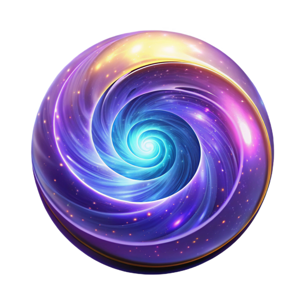 Cosmic Spiral Egg Abstract Art A dynamic depiction of an egg navigating a cosmic spiral, captured in abstract art in a digital world. png