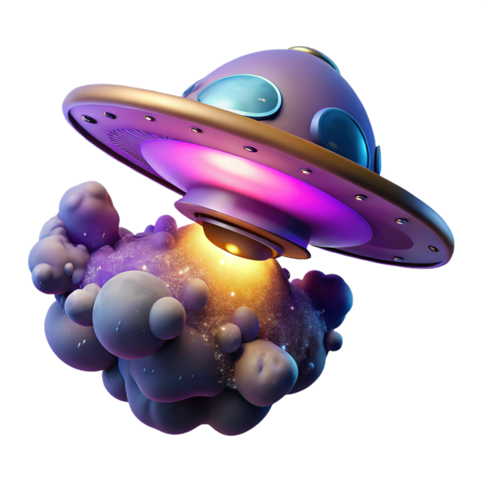 Cosmic Craft Spacecraft and Nebula - A futuristic depiction of a spacecraft navigating through a cosmic nebula blending advanced technology with celestial elements png