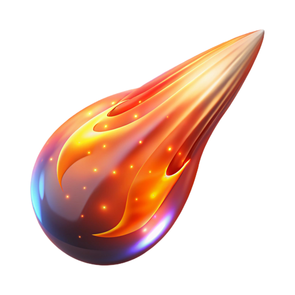 Fiery Comet Space, Fire, Light, Design in a Dynamic Three Dimensional Scene of Adventure png