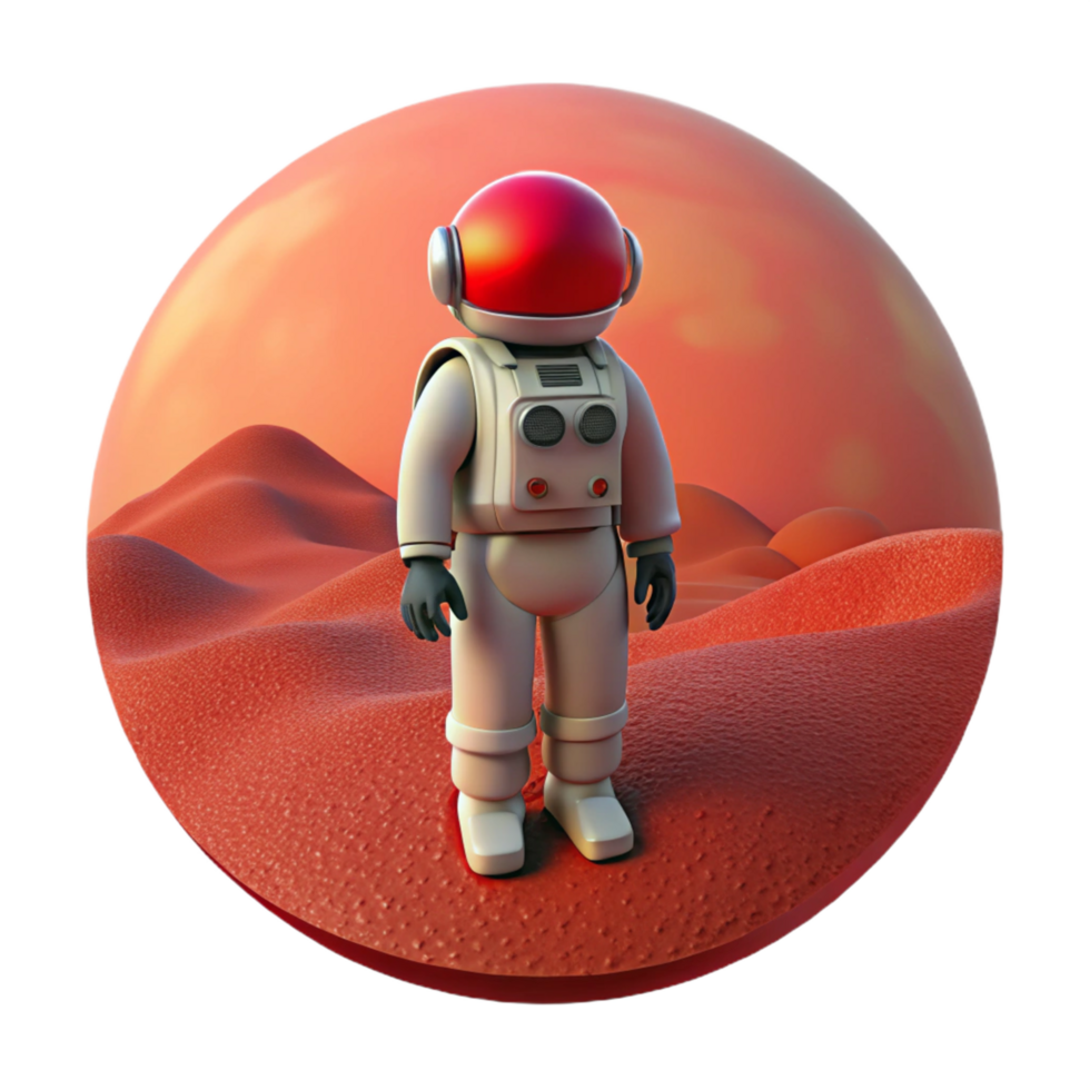 Astronaut on Red Planet png