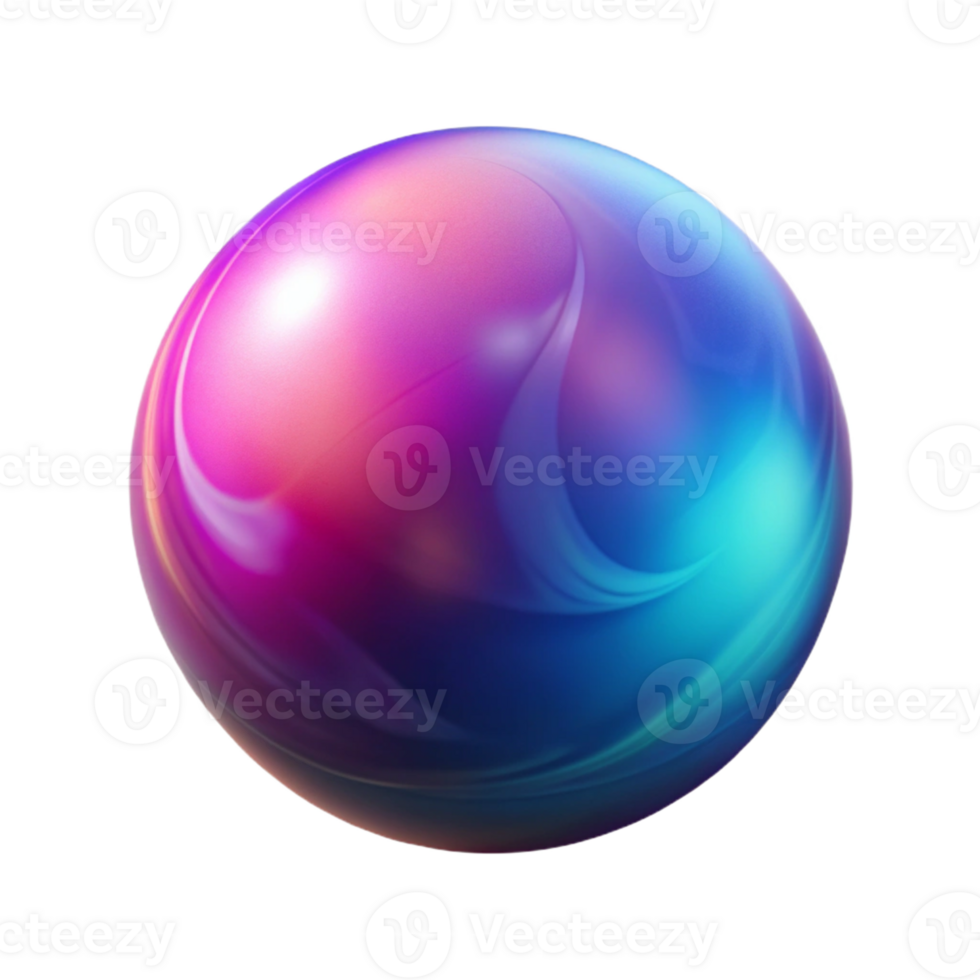 Abstract Sphere Colorful Swirls A conceptual 3D depiction of an abstract sphere with colorful swirls, focusing on vibrant colors and dynamic design. png