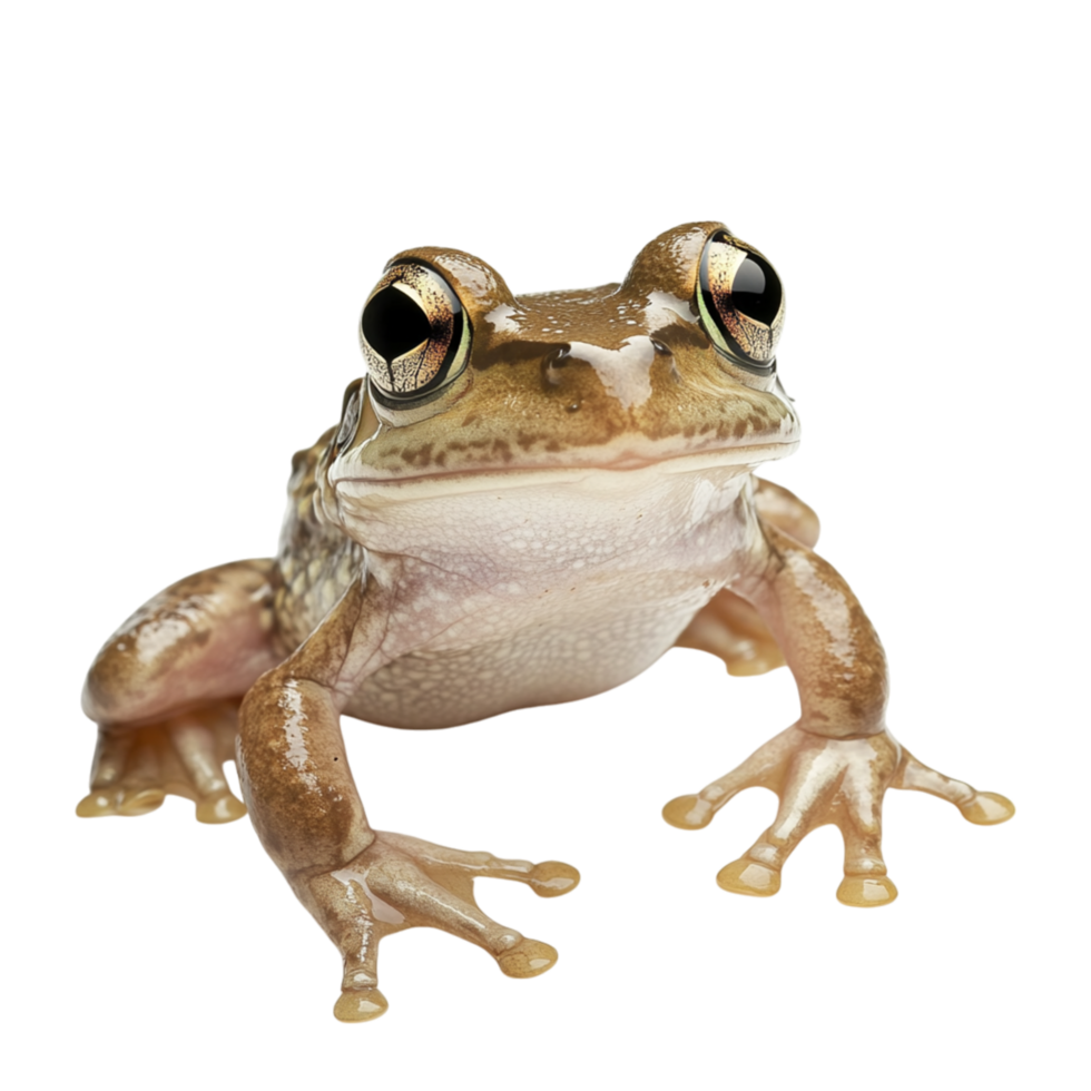 Small brown frog with large expressive eyes symbolizing nature and the fascinating diversity of amphibian life png