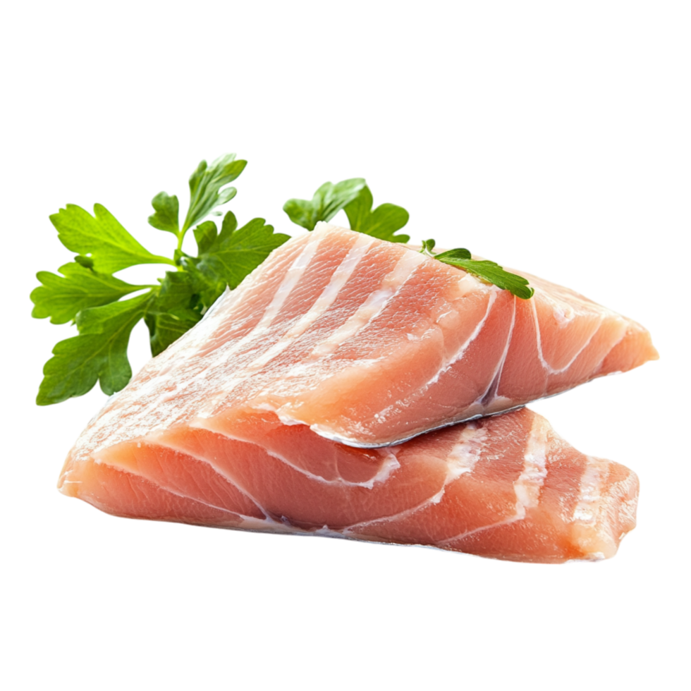 Fresh salmon fillet with a rich pink color and delicate marbling symbolizes nutrition gourmet cooking and the essence of fine seafood cuisine png