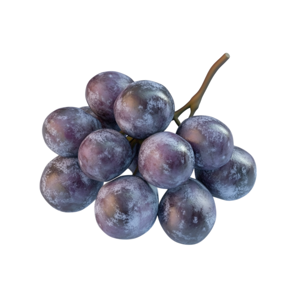 Plump ripe purple grapes with a rich color and a delicate vine attached symbolize freshness juiciness and the timeless pleasure of natural fruit png