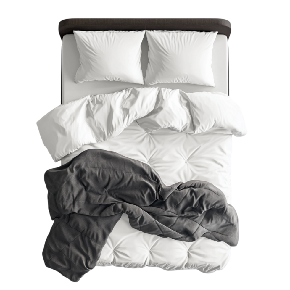 Bedding set symbolizing cozy comfort restful sleep and a perfect sanctuary for peaceful nights png