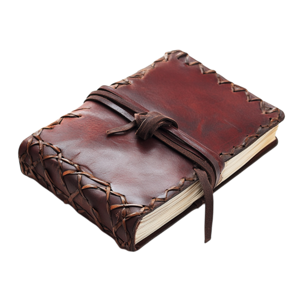 Leather journal symbolizing timeless craftsmanship personal reflections and capturing treasured thoughts png