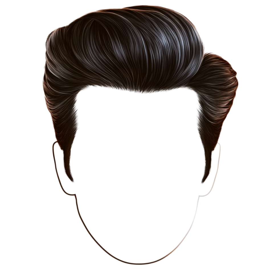 Stylish hairstyle with thick wavy black hair creates a trendy and modern appearance png