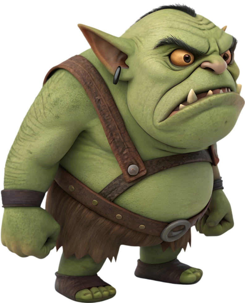 Cute ogre boy in a fantasy-inspired design. . png