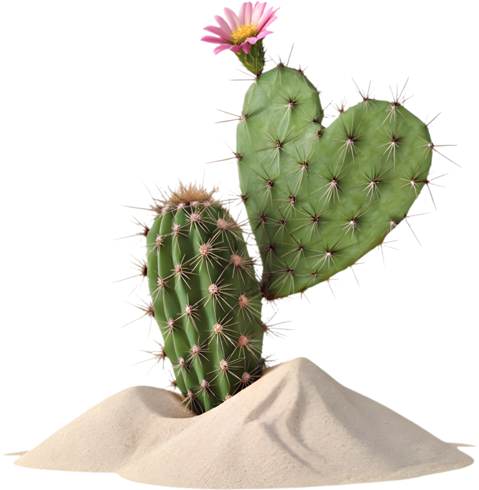Gorgeous cactus in a bright desert setting. . png