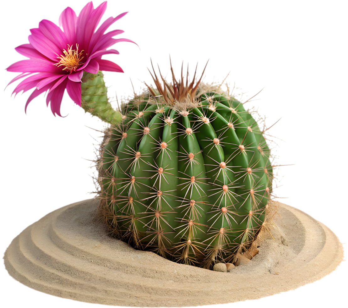 Beautiful desert cactus with vibrant colors. . png