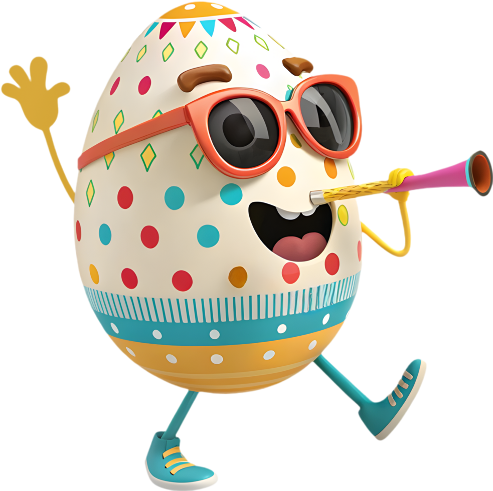 Fun Easter egg design for festive springtime events. . png
