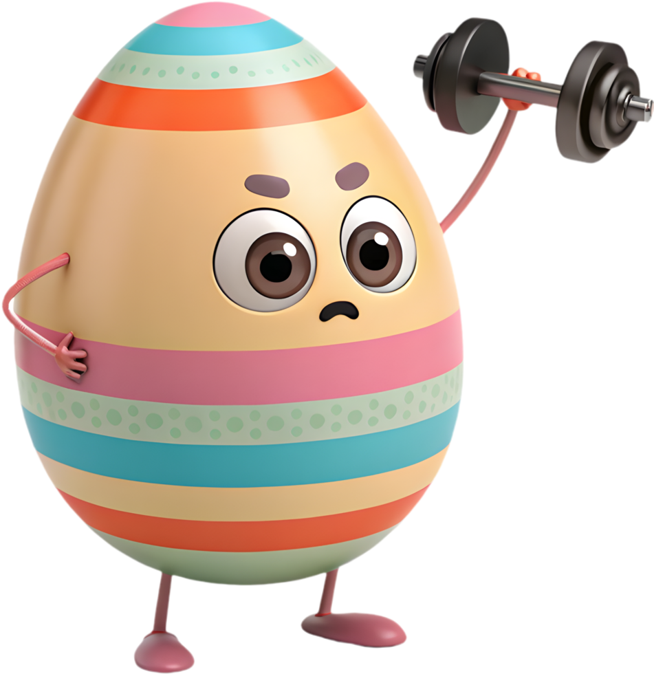 Cute Easter egg character for joyful spring celebrations. . png