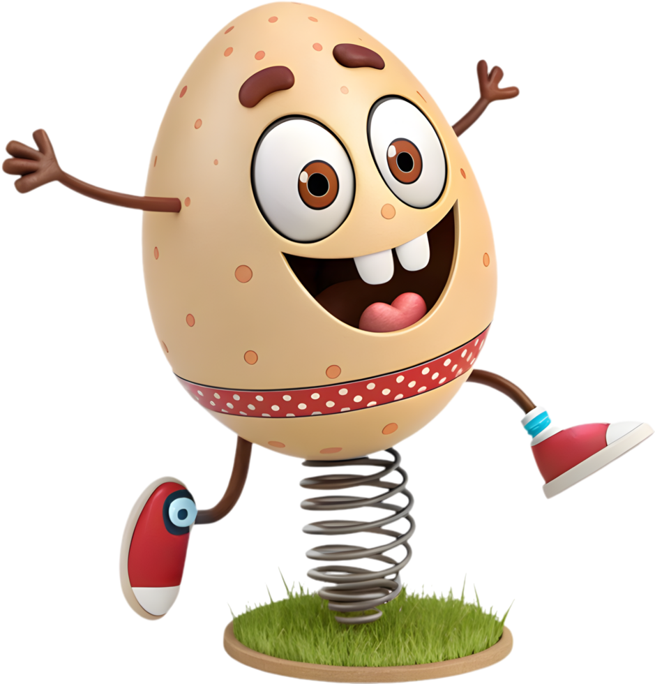 Cute and colorful Easter egg perfect for spring holidays. . png