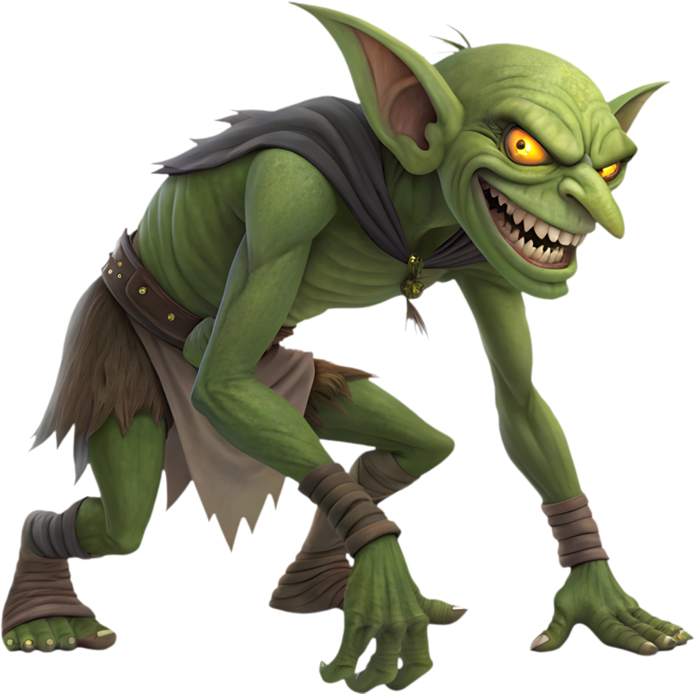 Magical goblin character for creative whimsical projects. . png