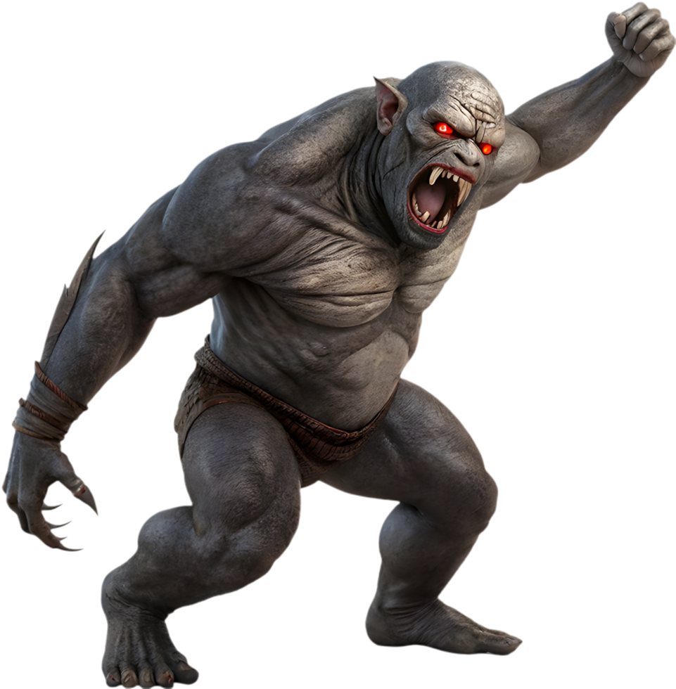 Horrifying Ogre Beast with Vicious Expression. . png