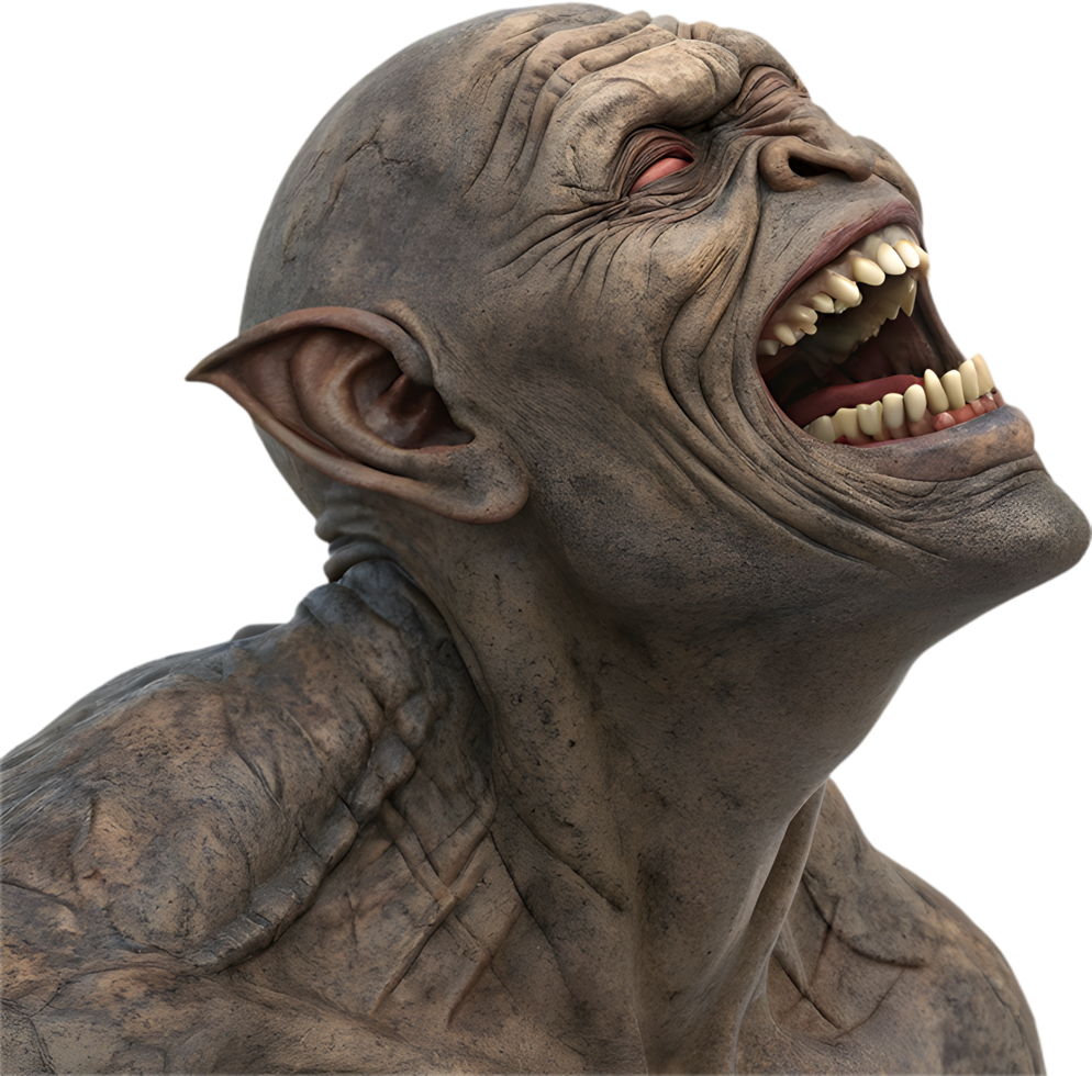 Scary Mythical Ogre with Hideous Features. . png