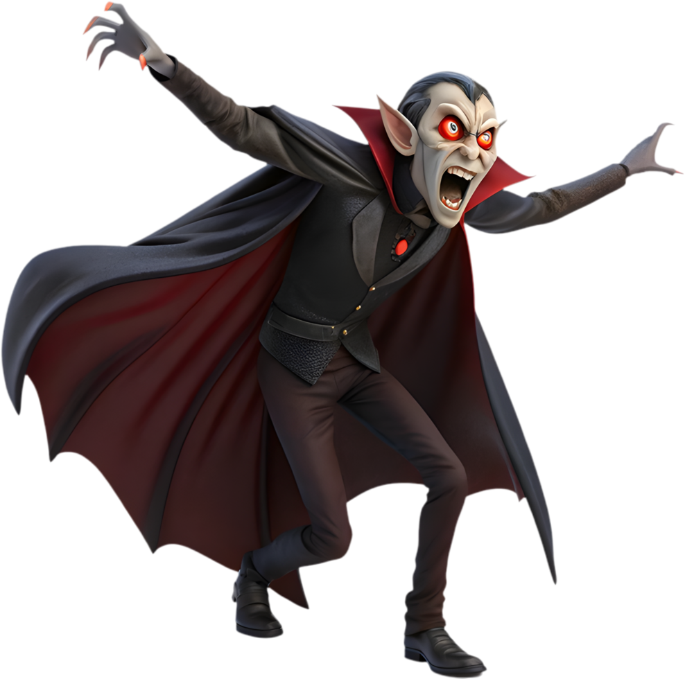 Halloween Night Clipart of Dracula for Party Themes. . png
