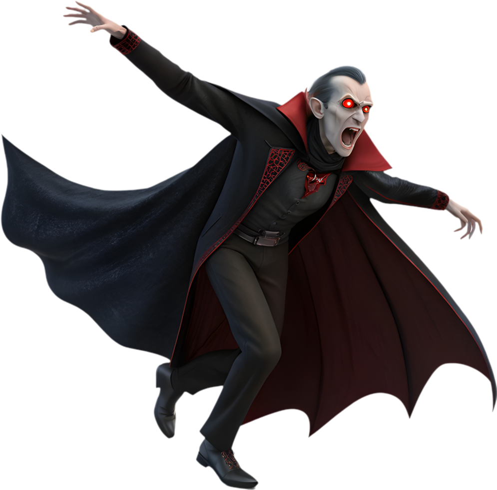 Scary Vampire Clipart for Bloodthirsty Halloween Night. . png